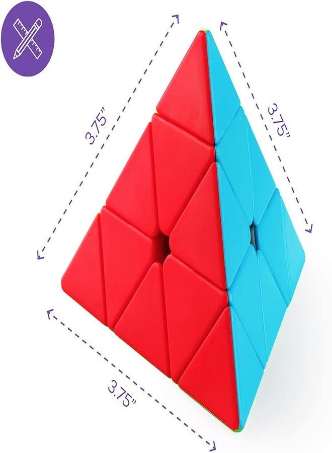 مجموعة مكعبات AUTHFORT 2×2 و4×4 وأحجية الهرم المثلثي للأطفال، مجموعة من 3 مكعبات - Image 3